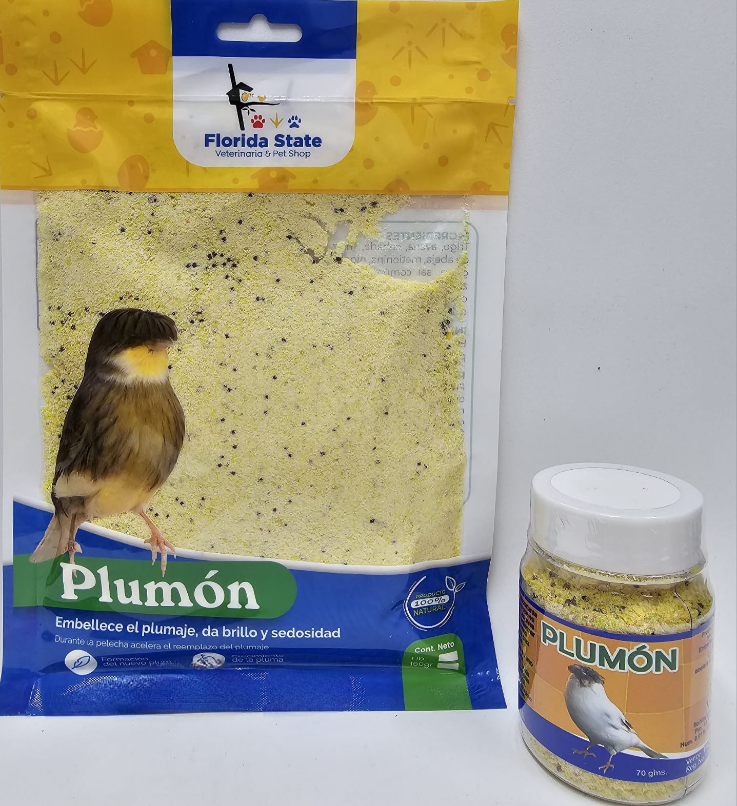 Plumón Alimento para embellecer el plumaje, brillo y sedosidad